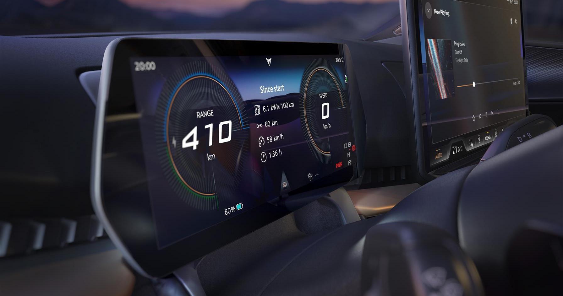Cupra Tavascan 2026 schermo