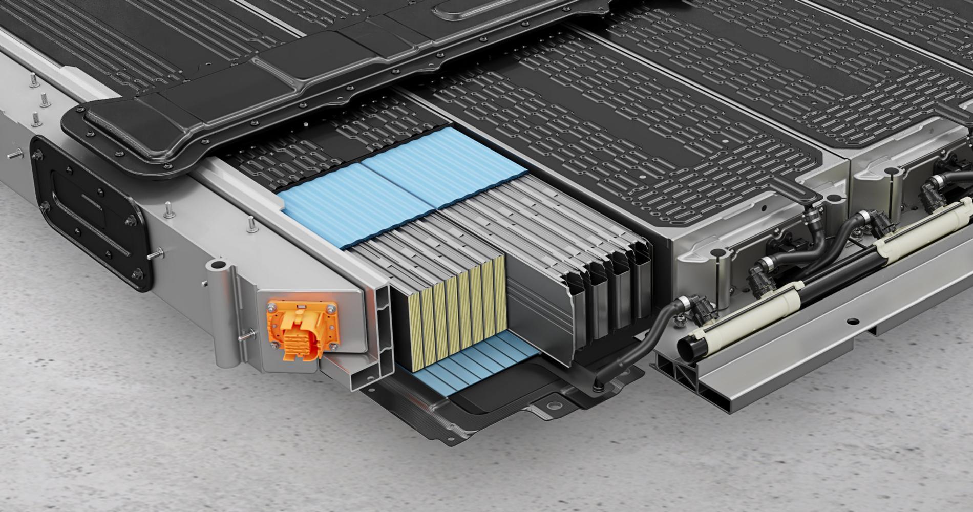 Porsche Cayenne elettrica dettaglio batteria 800 volt